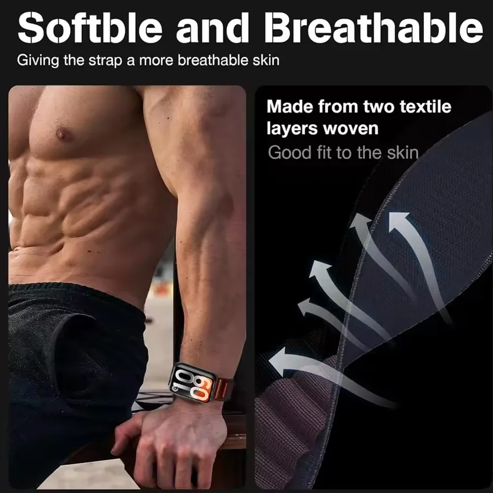 Nylon Band for Redmi Watch 6 A - Parachute Strap Elastic review and price