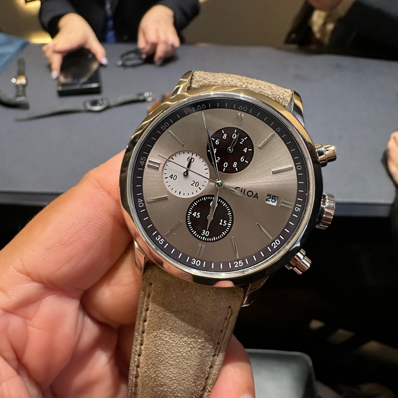 CILOA-Men Chronograph Watch Da - Suede Strap Watch review and price